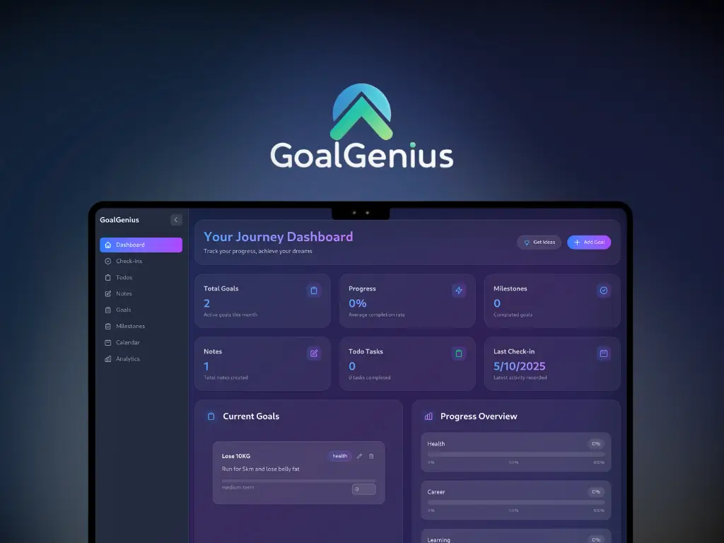 GoalGenius – Open-Source Goal Tracker
